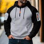 Bastian | Męski sweter z zamkiem, sportowy sweter z dzianiny | Rokishi | Ciemny niebieski