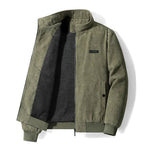 Blake | Męska kurtka, sztruksowa faktura, ciepły model | Rokishi | Khaki