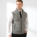 Mieczysław | Męski bezrękawnik dzianinowy na zamek / kamizelka w stylu smart-casual | Rokishi