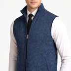 Mieczysław | Męski bezrękawnik dzianinowy na zamek / kamizelka w stylu smart-casual | Rokishi