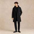 Brody | Męska parka, z kapturem, wodoodporny model | Rokishi | Czarny