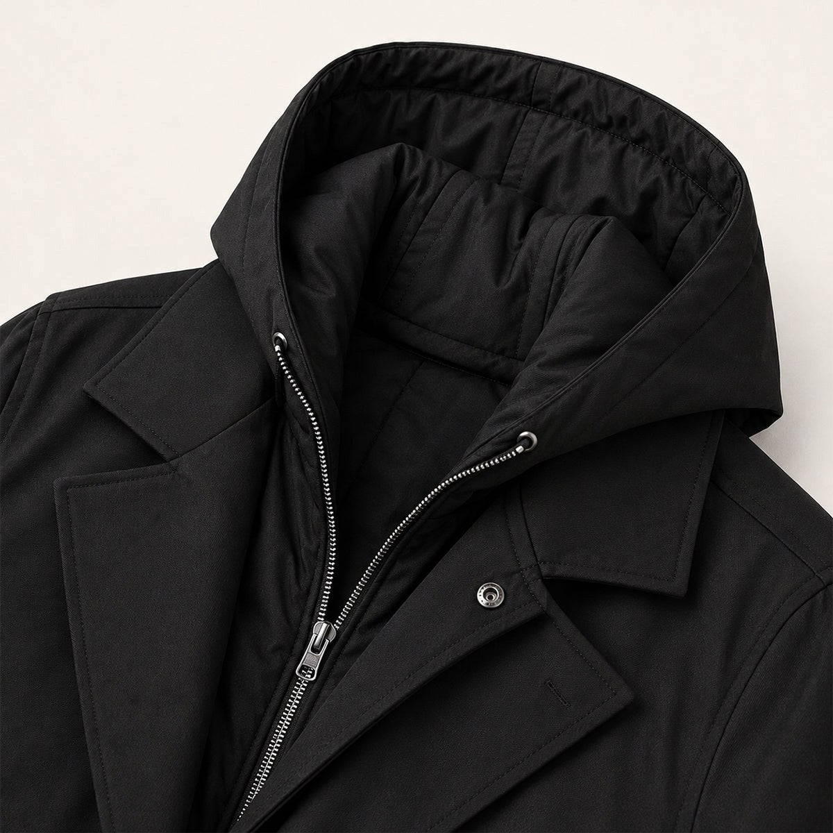 Brody | Męska parka, z kapturem, wodoodporny model | Rokishi | Czarny