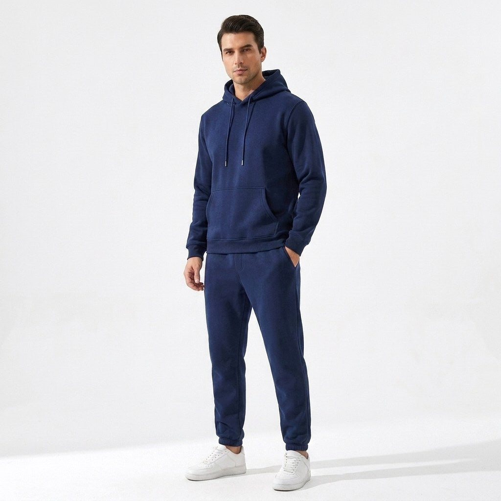 Stefan | Męski zestaw domowy (loungewear) z kapturem, wygodny komplet dwuczęściowy | Rokishi