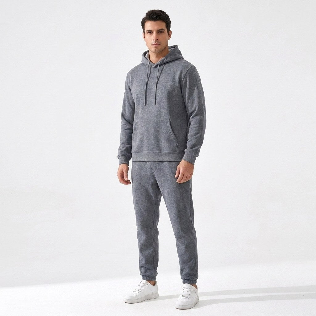 Stefan | Męski zestaw domowy (loungewear) z kapturem, wygodny komplet dwuczęściowy | Rokishi