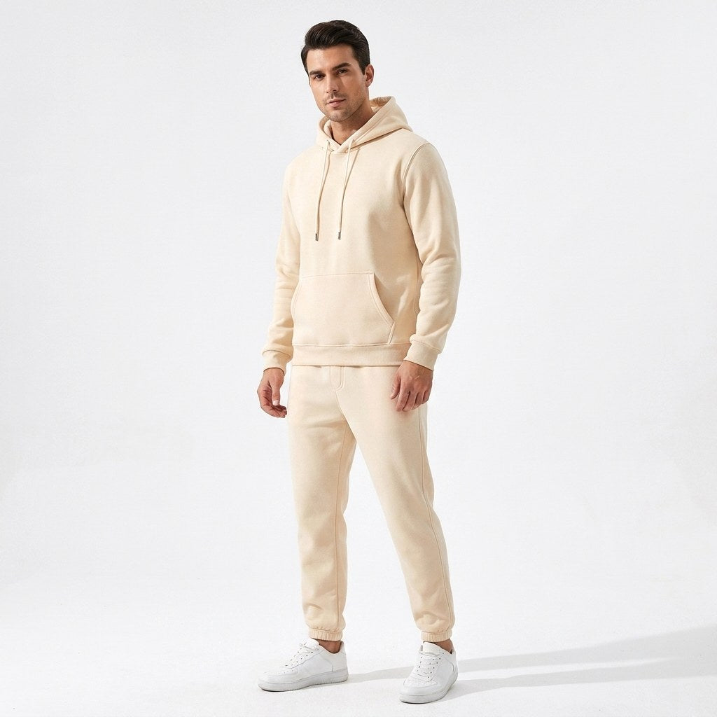 Stefan | Męski zestaw domowy (loungewear) z kapturem, wygodny komplet dwuczęściowy | Rokishi