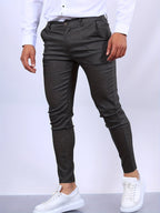 Desmond | Męskie elastyczne chinosy o kroju skinny fit, nowoczesne, zwężane spodnie | Rokishi | Beżowy