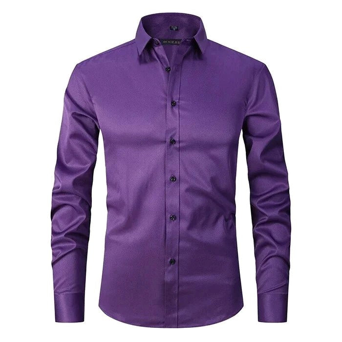 Bonifacy | Męska koszula biznesowa ze stretchem, niegniotący się model w stylu smart casual | Rokishi