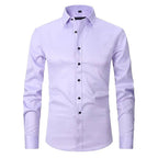 Bonifacy | Męska koszula biznesowa ze stretchem, niegniotący się model w stylu smart casual | Rokishi