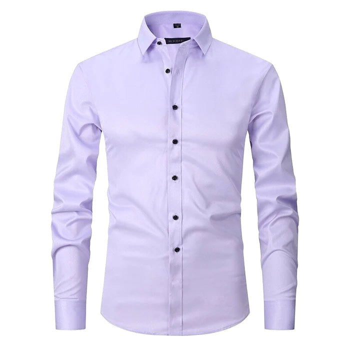 Bonifacy | Męska koszula biznesowa ze stretchem, niegniotący się model w stylu smart casual | Rokishi