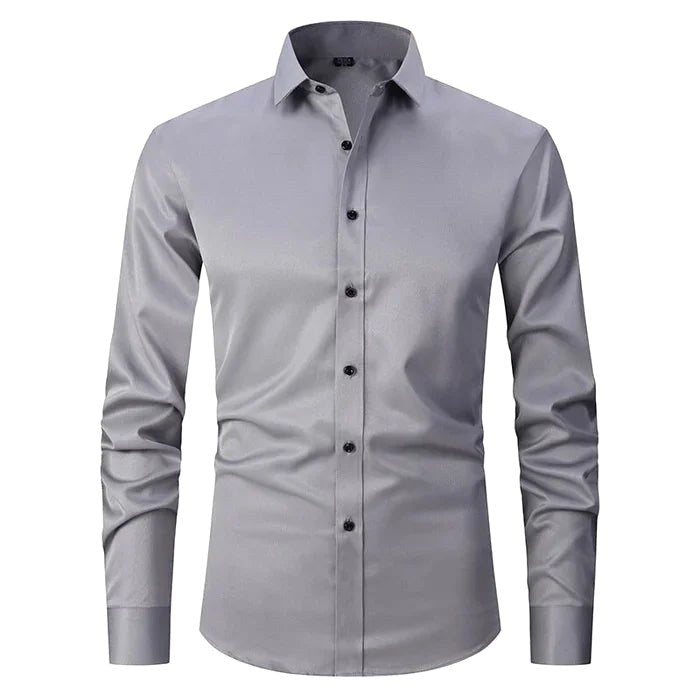 Bonifacy | Męska koszula biznesowa ze stretchem, niegniotący się model w stylu smart casual | Rokishi