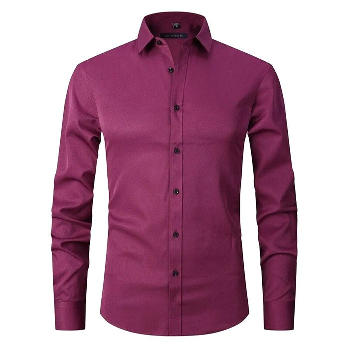 Bonifacy | Męska koszula biznesowa ze stretchem, niegniotący się model w stylu smart casual | Rokishi