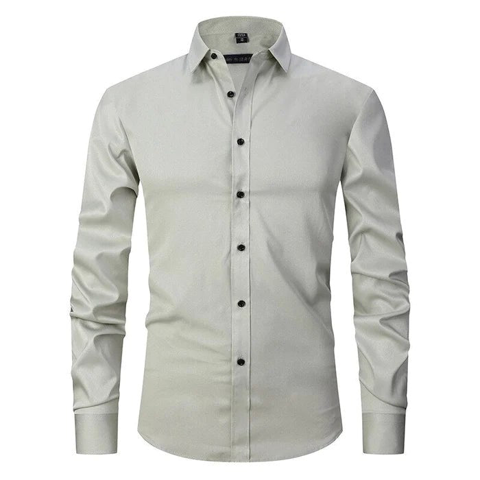 Bonifacy | Męska koszula biznesowa ze stretchem, niegniotący się model w stylu smart casual | Rokishi