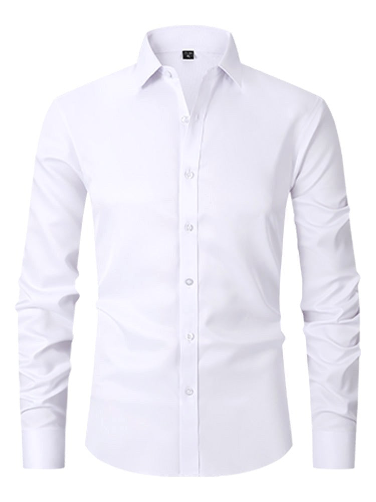 Bonifacy | Męska koszula biznesowa ze stretchem, niegniotący się model w stylu smart casual | Rokishi