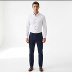 Bonifacy | Męska koszula biznesowa ze stretchem, niegniotący się model w stylu smart casual | Rokishi