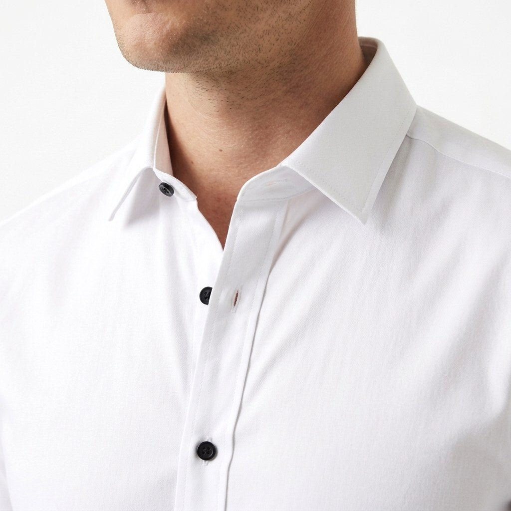 Bonifacy | Męska koszula biznesowa ze stretchem, niegniotący się model w stylu smart casual | Rokishi