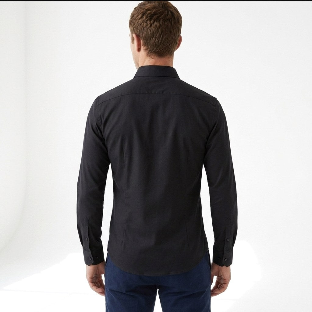 Bonifacy | Męska koszula biznesowa ze stretchem, niegniotący się model w stylu smart casual | Rokishi