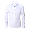 Bonifacy | Męska koszula biznesowa ze stretchem, niegniotący się model w stylu smart casual | Rokishi