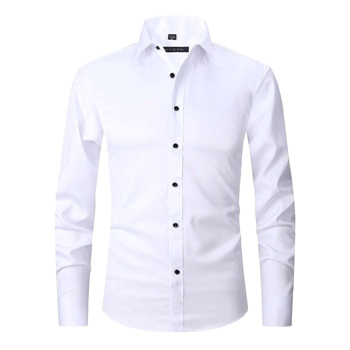 Bonifacy | Męska koszula biznesowa ze stretchem, niegniotący się model w stylu smart casual | Rokishi