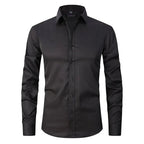 Bonifacy | Męska koszula biznesowa ze stretchem, niegniotący się model w stylu smart casual | Rokishi