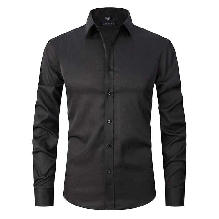Bonifacy | Męska koszula biznesowa ze stretchem, niegniotący się model w stylu smart casual | Rokishi