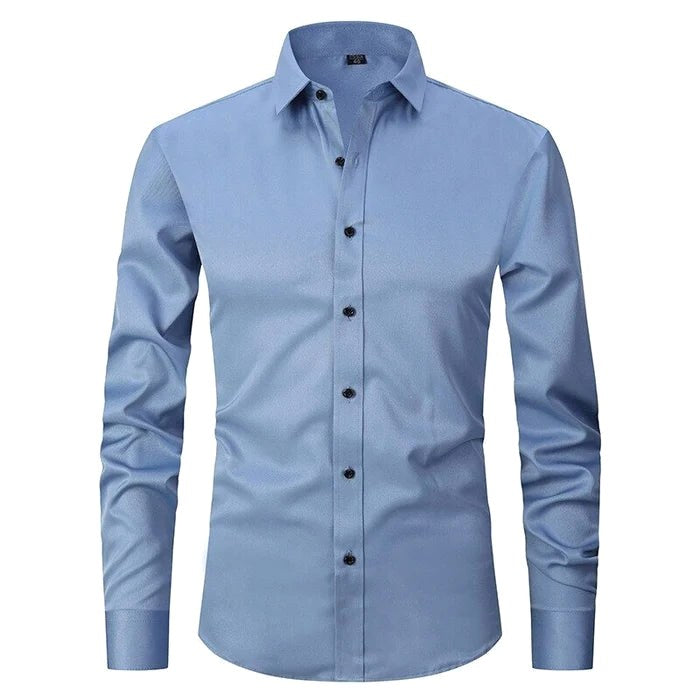 Bonifacy | Męska koszula biznesowa ze stretchem, niegniotący się model w stylu smart casual | Rokishi
