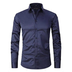 Bonifacy | Męska koszula biznesowa ze stretchem, niegniotący się model w stylu smart casual | Rokishi