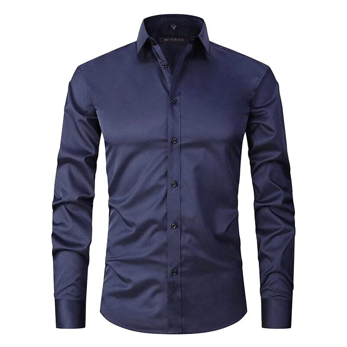 Bonifacy | Męska koszula biznesowa ze stretchem, niegniotący się model w stylu smart casual | Rokishi