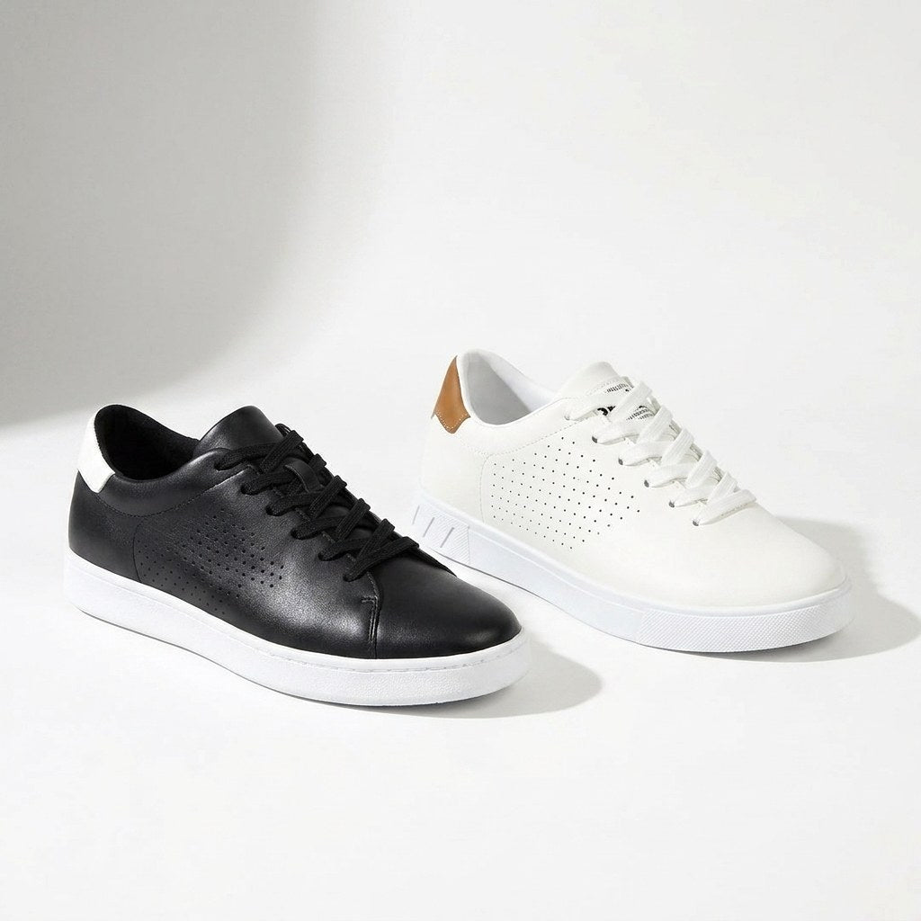 Amadeusz | Męskie sneakersy z perforowanej skóry, oddychające obuwie w stylu smart-casual | Rokishi