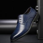 Borys | Klasyczne męskie buty skórzane sznurowane, eleganckie oksfordy | Rokishi