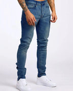 Janusz | Męskie jeansy slim fit, nowoczesne jeansy z elastycznego denimu | Rokishi