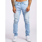 Janusz | Męskie jeansy slim fit, nowoczesne jeansy z elastycznego denimu | Rokishi