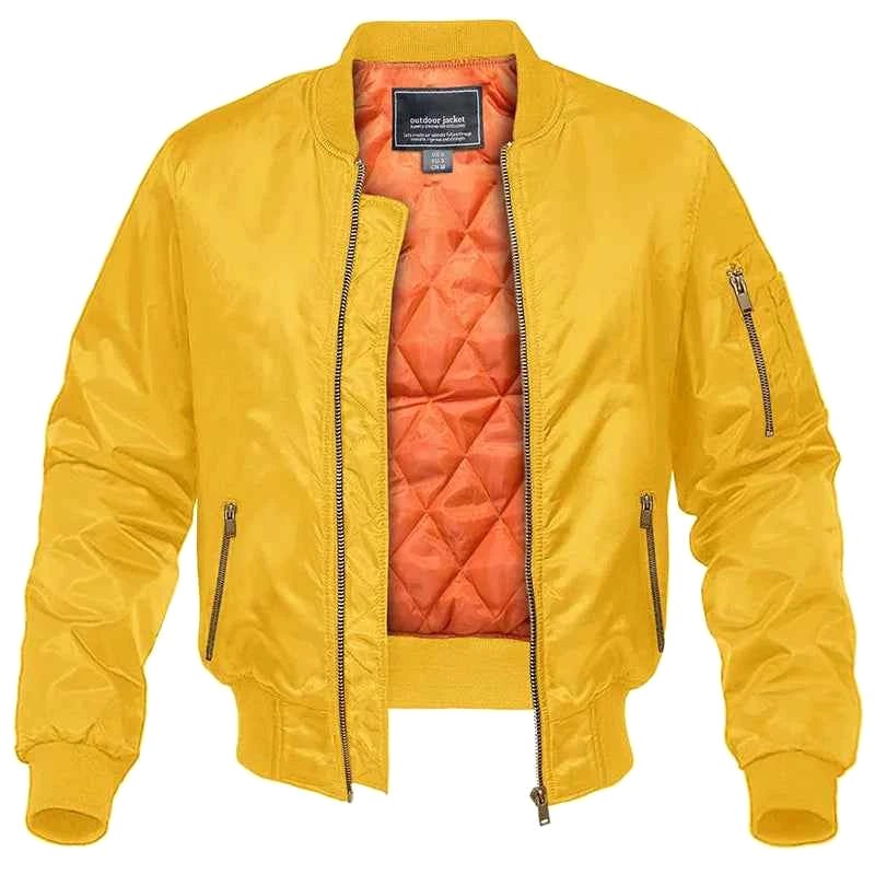 Mariusz | Męska kurtka typu bomber w stylu miejskim, z kieszeniami z przodu i zapięciem na zamek błyskawiczny | Rokishi