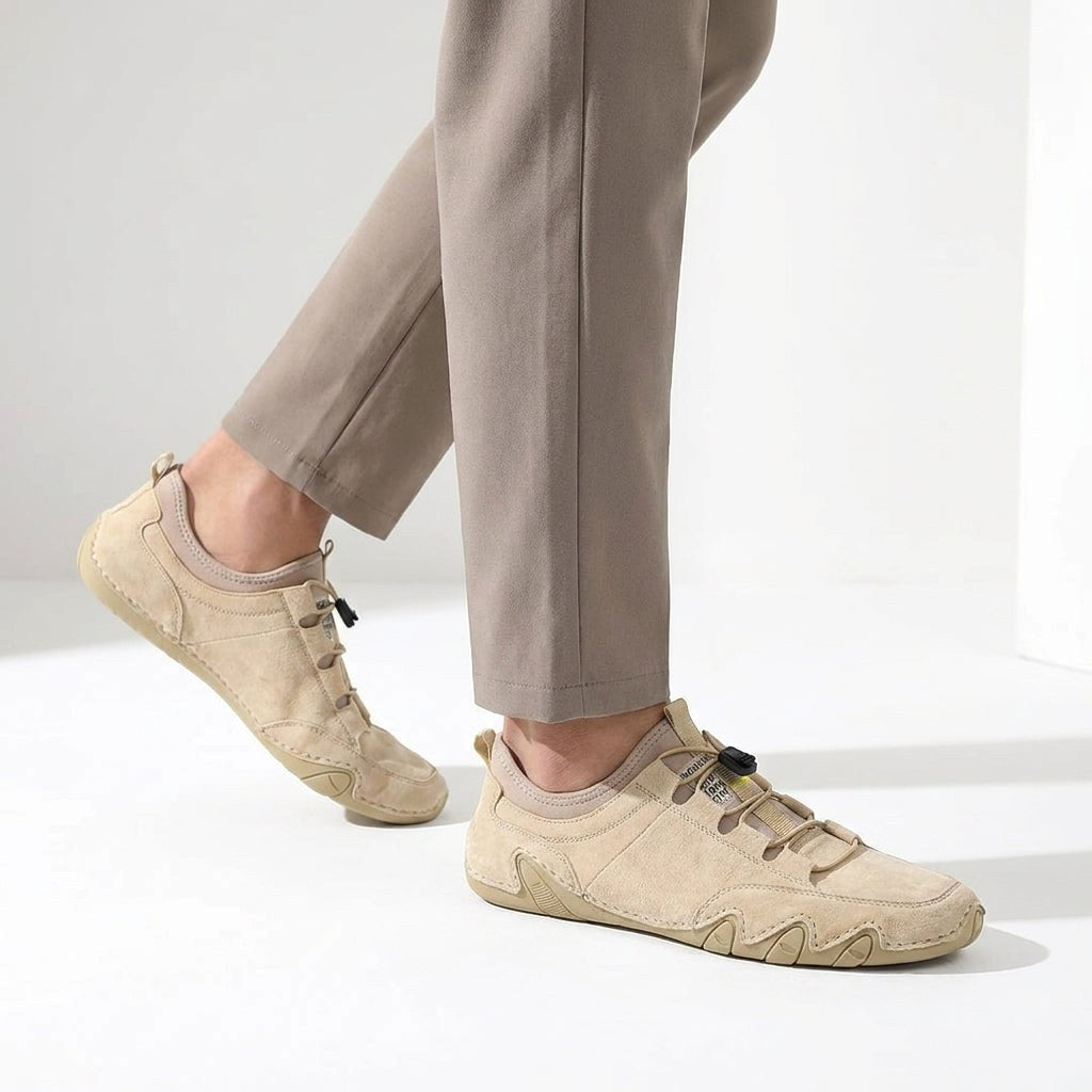 Zenon | Męskie mokasyny (typu slip-on) o wyglądzie zamszu | Rokishi