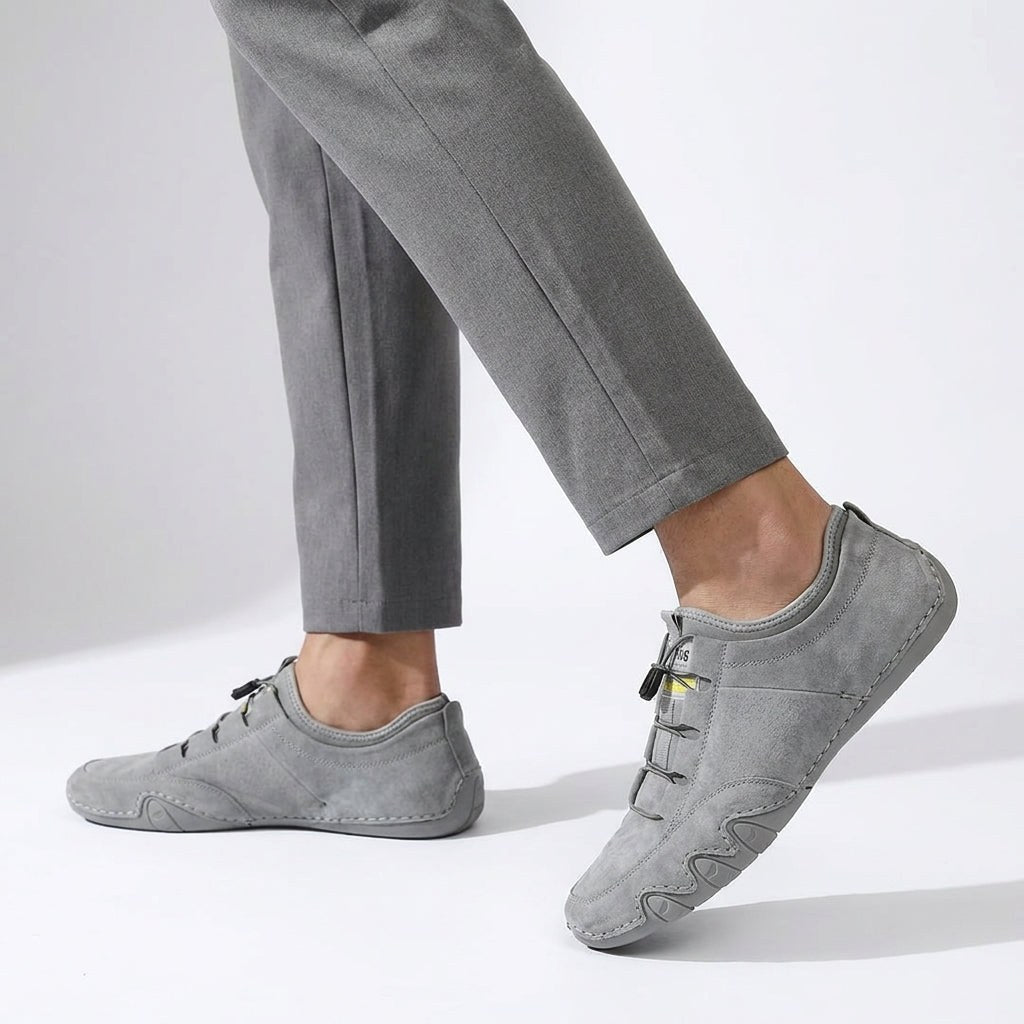 Zenon | Męskie mokasyny (typu slip-on) o wyglądzie zamszu | Rokishi