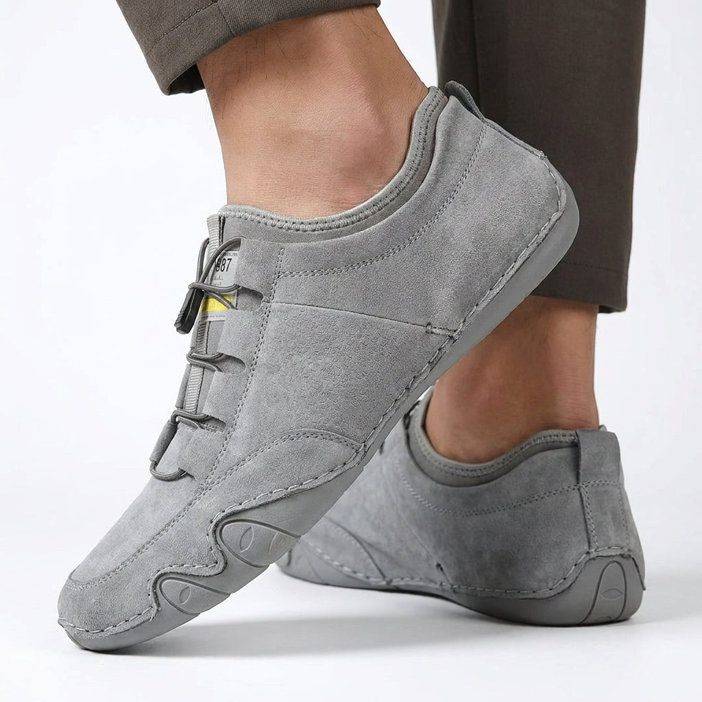 Zenon | Męskie mokasyny (typu slip-on) o wyglądzie zamszu | Rokishi