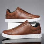 Albert | Męskie sneakersy o niskim profilu, sznurowane, z zaokrąglonym noskiem | Rokishi