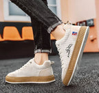 Igor | Męskie sneakersy sznurowane z pikowaną cholewką i masywną podeszwą | Rokishi