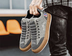Igor | Męskie sneakersy sznurowane z pikowaną cholewką i masywną podeszwą | Rokishi