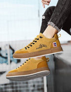 Igor | Męskie sneakersy sznurowane z pikowaną cholewką i masywną podeszwą | Rokishi