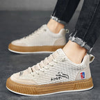 Igor | Męskie sneakersy sznurowane z pikowaną cholewką i masywną podeszwą | Rokishi