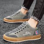 Igor | Męskie sneakersy sznurowane z pikowaną cholewką i masywną podeszwą | Rokishi