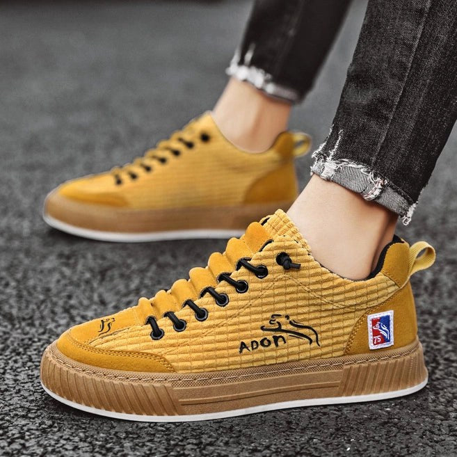 Igor | Męskie sneakersy sznurowane z pikowaną cholewką i masywną podeszwą | Rokishi