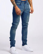 Miłosz | Męskie czarne jeansy slim fit, spodnie denimowe na co dzień | Rokishi