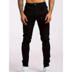 Miłosz | Męskie czarne jeansy slim fit, spodnie denimowe na co dzień | Rokishi
