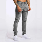 Miłosz | Męskie czarne jeansy slim fit, spodnie denimowe na co dzień | Rokishi