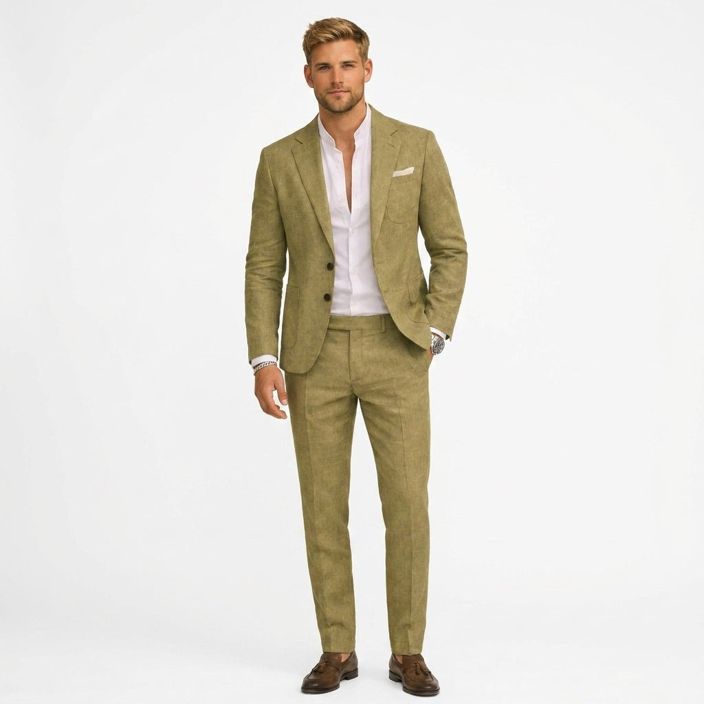 Ryszard | Męski garnitur o kroju slim fit, dopasowany zestaw dwuczęściowy | Rokishi