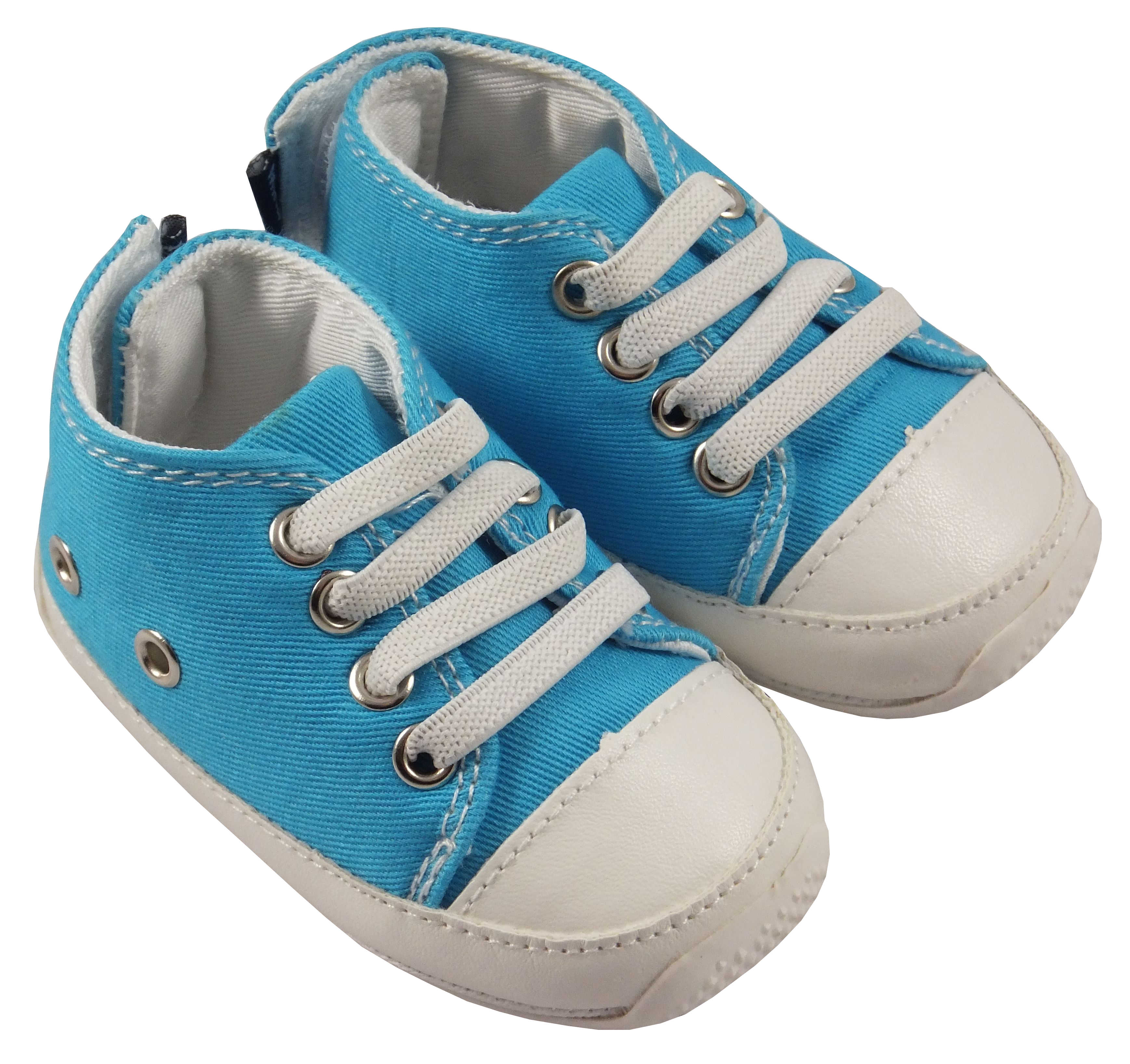Canvas Baby Shoes Turquoise Booty