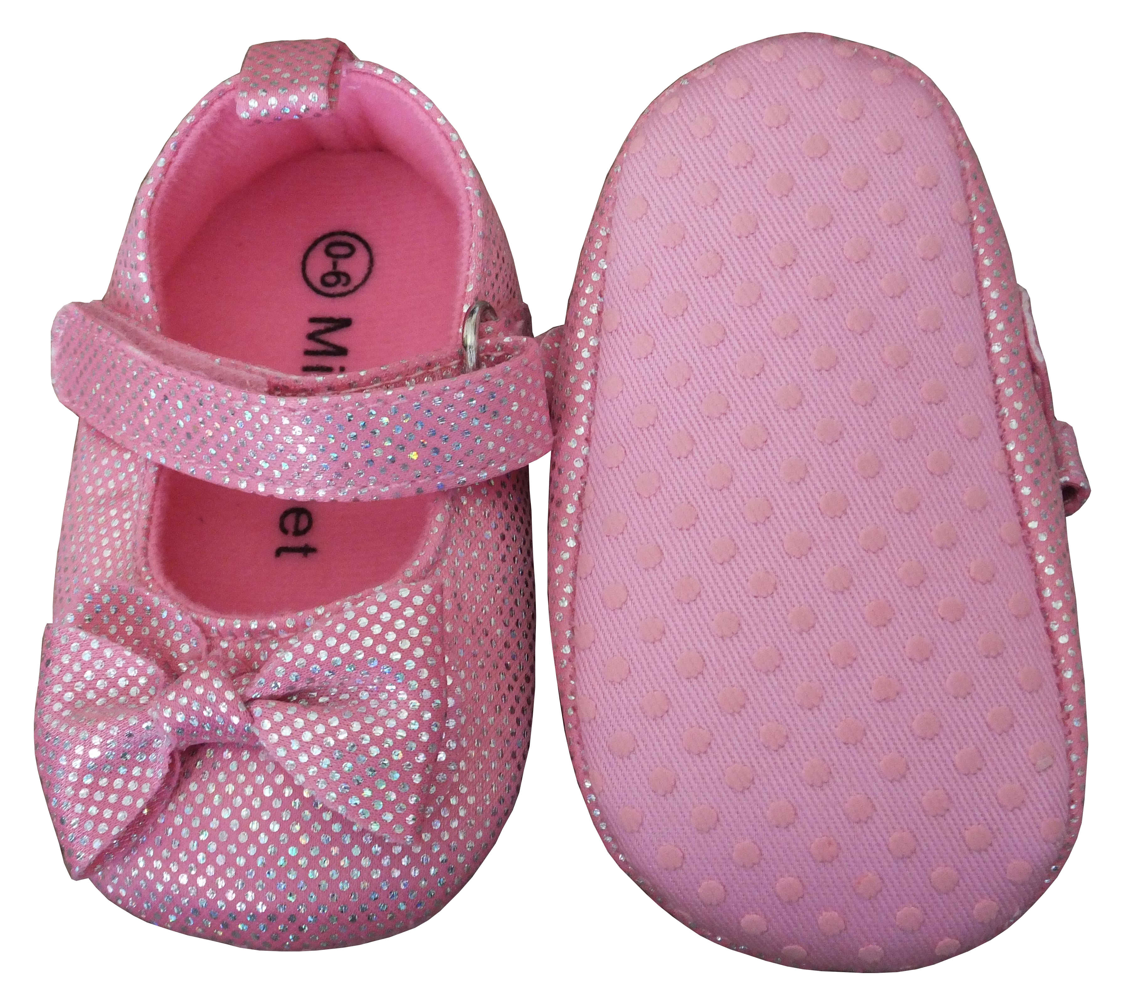 Pale Pink Party - Soft Leather Baby Shoes - Minifeet
