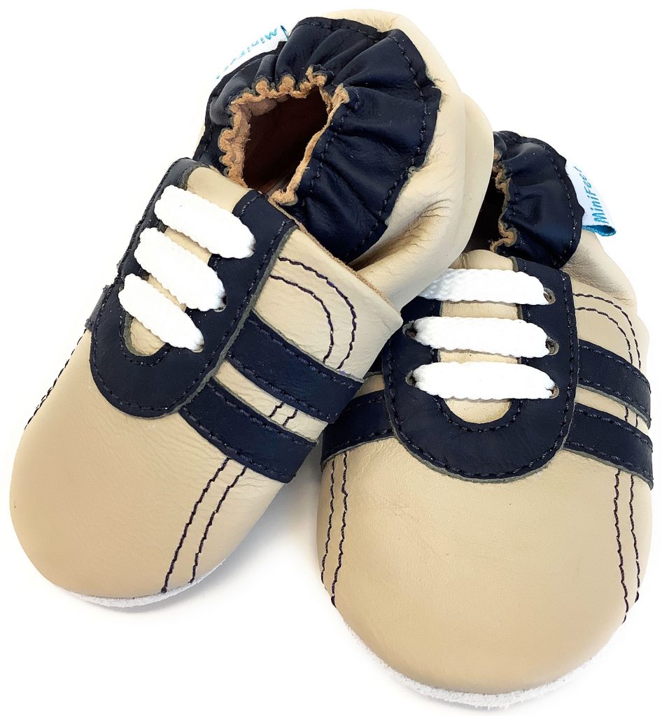 Beige Trainer - Soft Leather Baby Shoes - Minifeet
