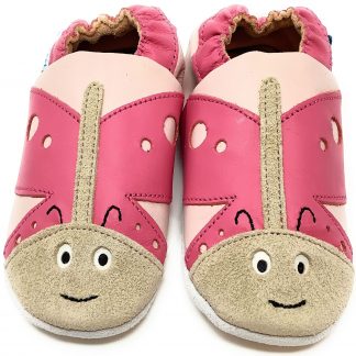 MiniFeet Butterfly Soft Leather Baby Shoes - front view